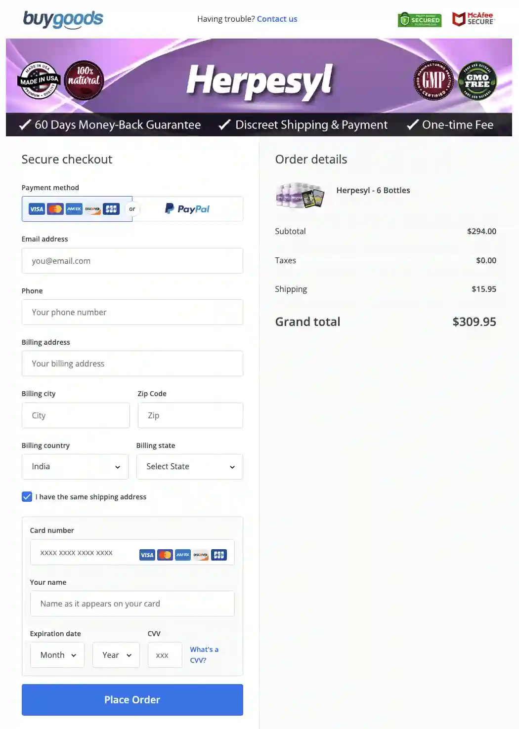 Herpesyl -Secure-Checkout